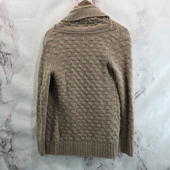 Anthropologie Sweater Womens XXS Brown Cardigan Wool Open Talula Basketweave - Picture 5 of 11